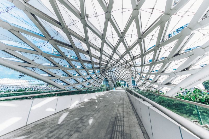 Modern pedestrian bridge